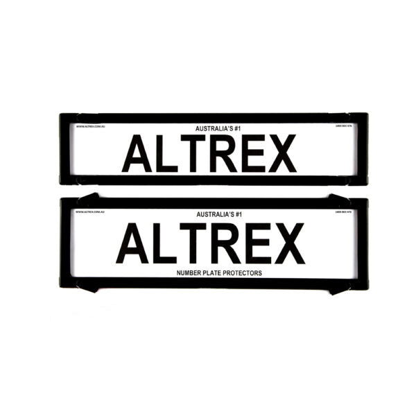 Altrex Black Border without lines Number Plate Frames - 6NLP