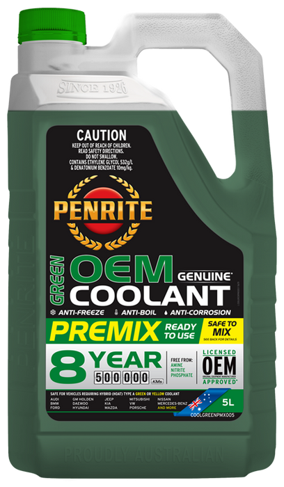Penrite Green OEM Coolant Premix 5 Litres