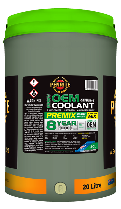 Penrite Green OEM Coolant Premix 20 Litres