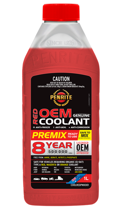 Penrite Red OEM Coolant Premix 1 Litre