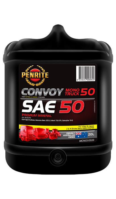 Penrite Convoy Mono Truck 50 Mineral Engine Oil 20 Litres