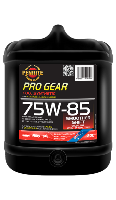 Penrite Pro Gear 75w85 - Full Synthetic - 20 Litres